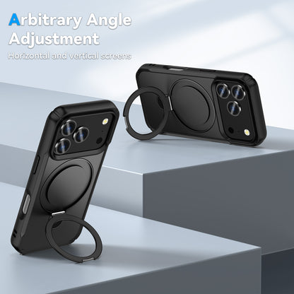 MALOM Kickstand Case for iPhone 17 Series – Slim Shockproof Anti-Fingerprint Cover with 2 Screen Protectors