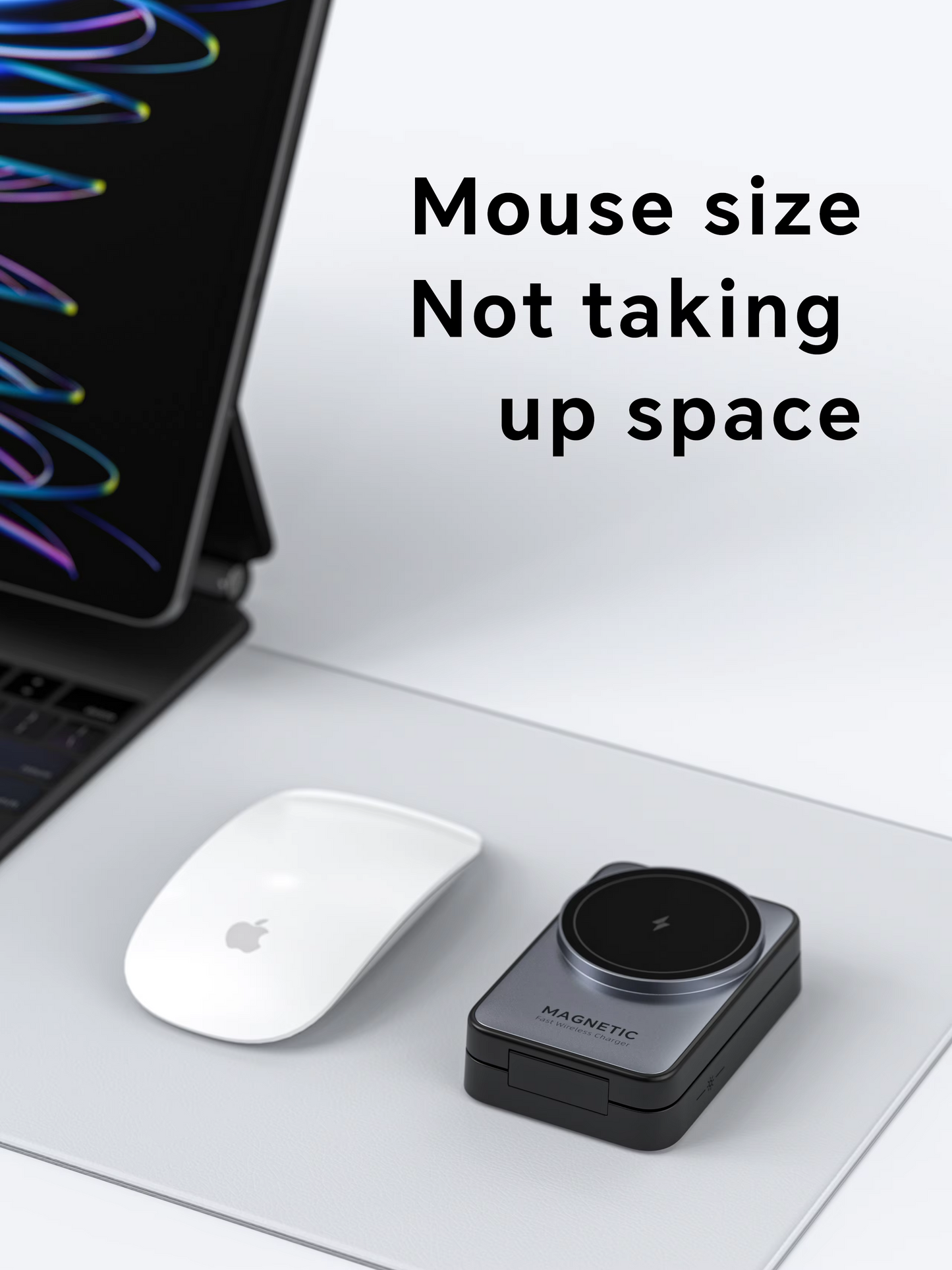 MALOM W91 3-in-1 Foldable Magnetic Wireless Charging Station-White