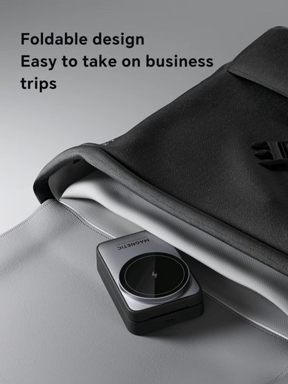 MALOM W91 3-in-1 Foldable Magnetic Wireless Charging Station-White