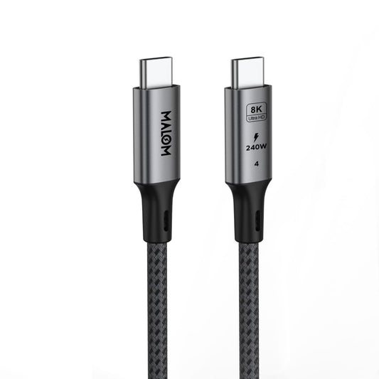 USB C to USB C Cable for Thunderbolt 4, USB 4.0, 240W Fast Charging, 40Gbps Data, 8K@60Hz 4K120Hz HDR, PD3.1, for iPhone, MacBook M1-M3, Mac Studio, Laptops, Monitor