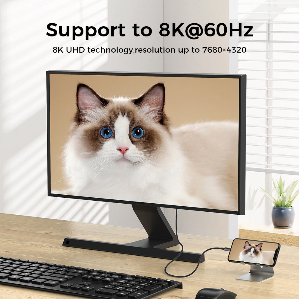 USB C to USB C Cable for Thunderbolt 4, USB 4.0, 240W Fast Charging, 40Gbps Data, 8K@60Hz 4K120Hz HDR, PD3.1, for iPhone, MacBook M1-M3, Mac Studio, Laptops, Monitor