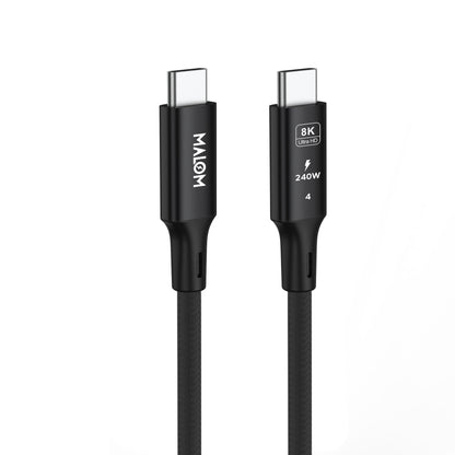 USB C to USB C Cable for Thunderbolt 4, USB 4.0, 240W Fast Charging, 40Gbps Data, 8K@60Hz 4K120Hz HDR, PD3.1, for iPhone, MacBook M1-M3, Mac Studio, Laptops, Monitor